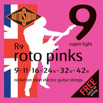 RotoSound R9 roto pinks 9-42 Struny do gitary elektrycznej