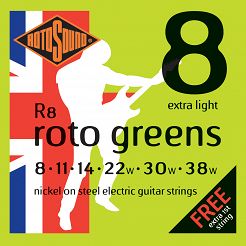 RotoSound R8 roto greens 8-38 Struny do gitary elektrycznej