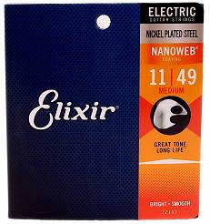 Elixir Nanoweb Medium 11-49 Struny do gitary elektrycznej