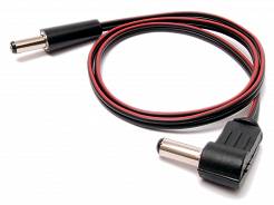 Standardowy kabel do efektów gitarowych DC (5,5/2,1) wtyk prosty/kątowy