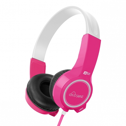 MEE Audio KidJamz 2 różowe - słuchawki nauszne dla dzieci z limiterem