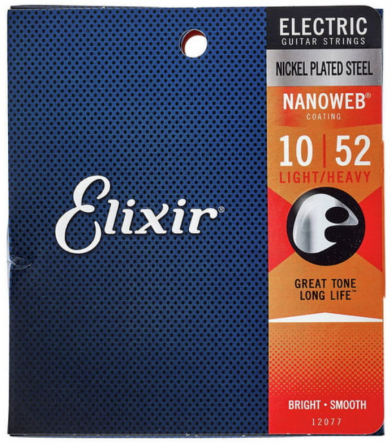 Elixir Nanoweb Light-Heavy 10-52 Struny do gitary elektrycznej