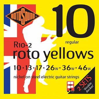 RotoSound R10-2 roto yellows 10-46 Struny do gitary elektrycznej